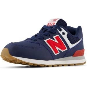 imageNew Balance Boys 574 V1 Laceup SneakerNb NavyTeam Red