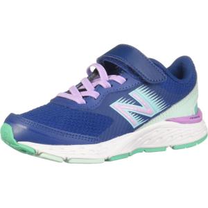imageNew Balance Kids 680 V6 Hook and Loop Running ShoeCaptain BlueDark Violet GloWhite Mint