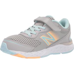 imageNew Balance Kids 680 V6 Hook and Loop Running ShoeRain CloudPale Blue ChillLight Mango