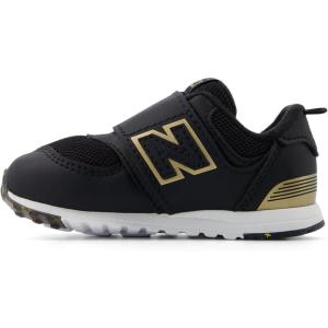 imageNew Balance UnisexChild 574 V1 70s Racing Newb Hook ampamp LoopSneakerBlackGold