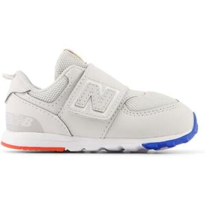 imageNew Balance UnisexChild 574 V1 70s Racing Newb Hook ampamp LoopSneakerGrey MatterLemon Zest