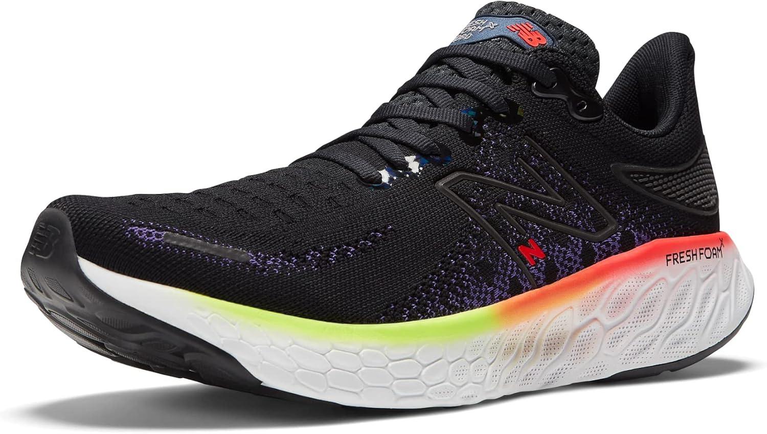 imageNew Balance Mens Fresh Foam 1080v6 Running ShoeBlackPixelElectric Purple