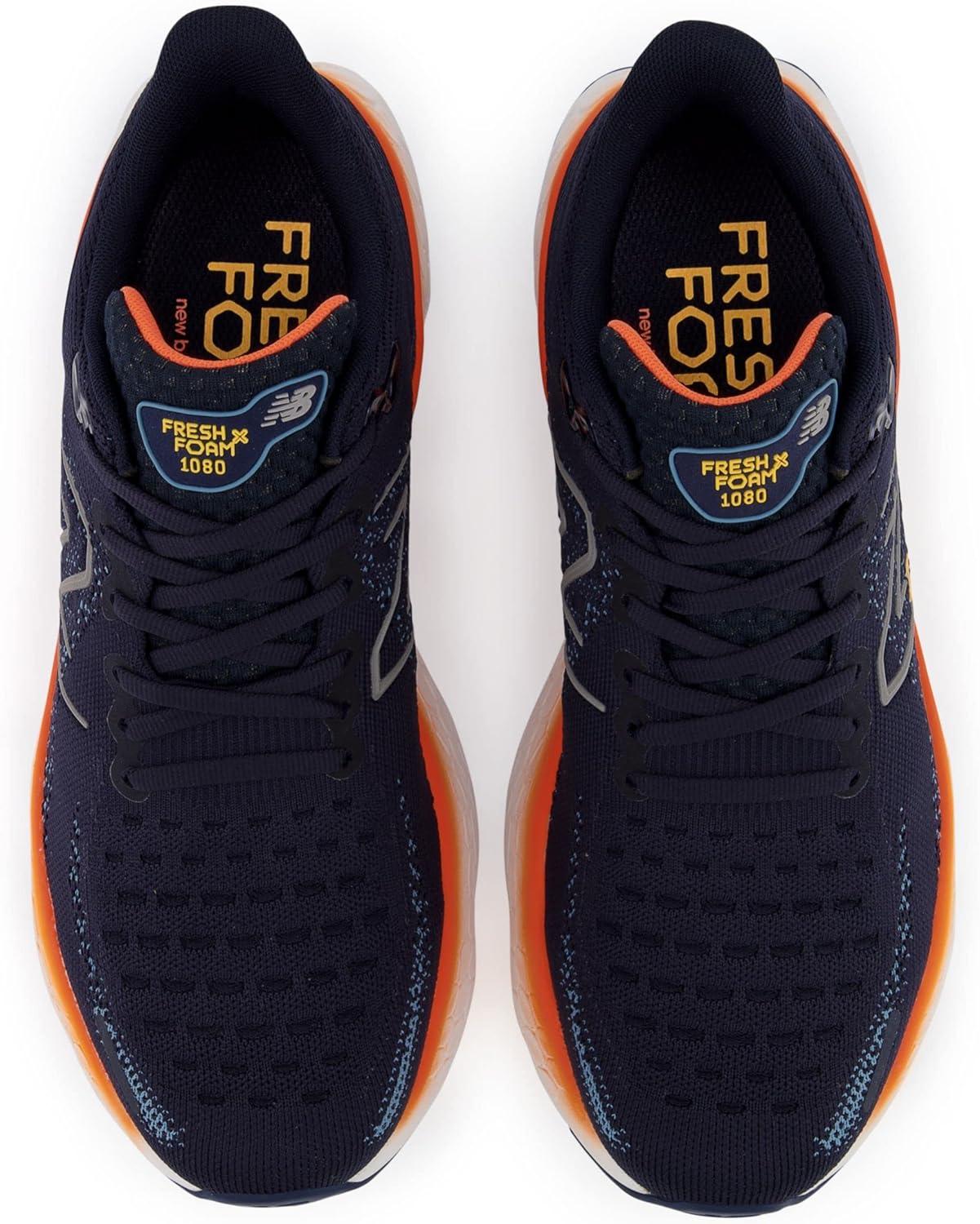 imageNew Balance Mens Fresh Foam 1080v6 Running ShoeEclipseVibrant OrangeSpring Tide