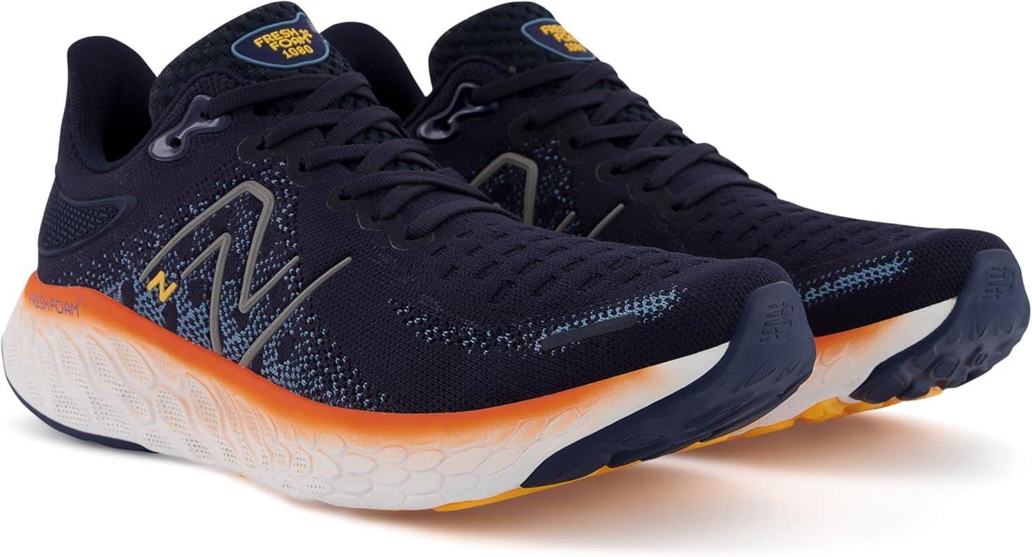 imageNew Balance Mens Fresh Foam 1080v6 Running ShoeEclipseVibrant OrangeSpring Tide