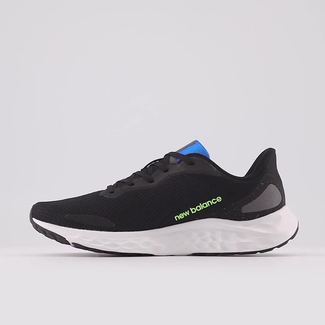 imageNew Balance Mens Fresh Foam Arishi V4Running ShoeBlackPixel GreenCobalt