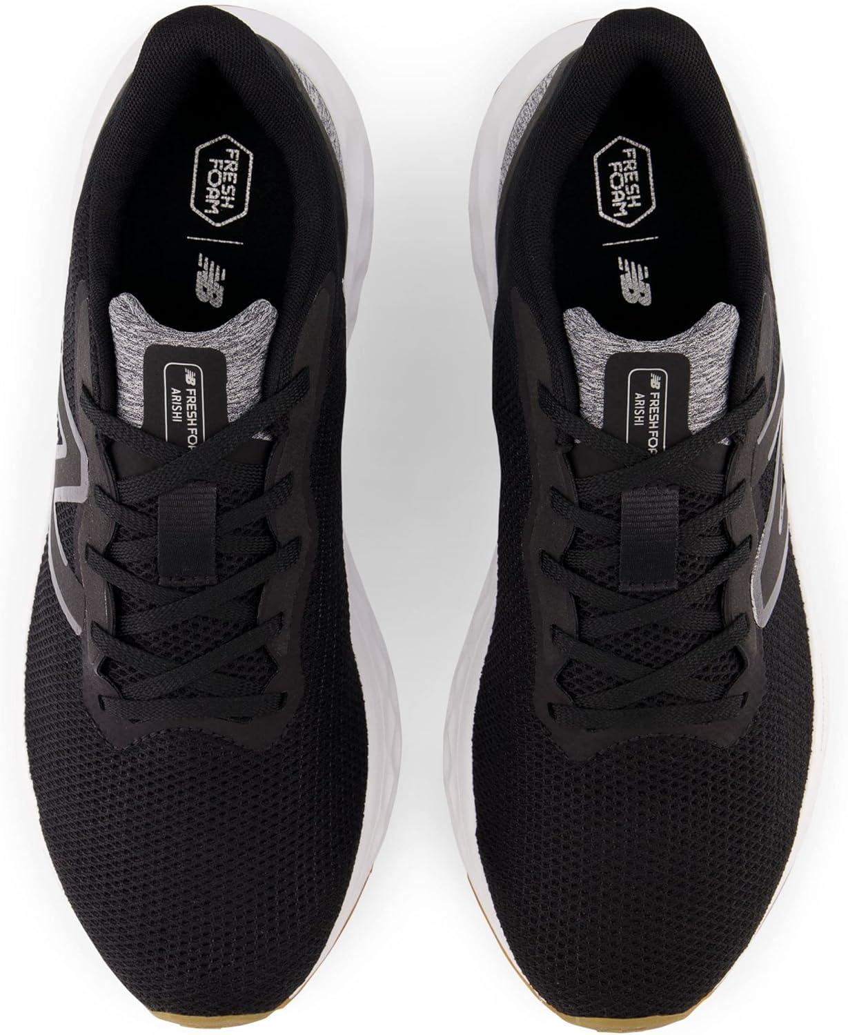 imageNew Balance Mens Fresh Foam Arishi V4Running ShoeBlackSilver MetallicGum 020