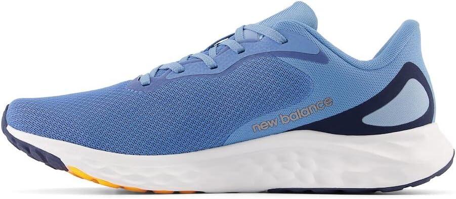 imageNew Balance Mens Fresh Foam Arishi V4Running ShoeHeritage BlueHot Marigold