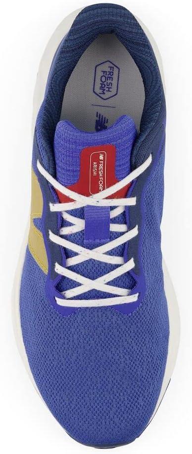imageNew Balance Mens Fresh Foam Arishi V4Running ShoeMarine BlueHot Marigold
