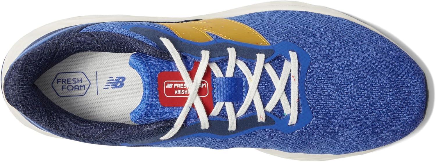 imageNew Balance Mens Fresh Foam Arishi V4Running ShoeMarine BlueHot Marigold Fuzz