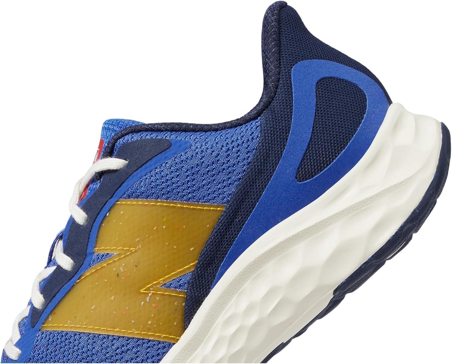 imageNew Balance Mens Fresh Foam Arishi V4Running ShoeMarine BlueHot Marigold Fuzz