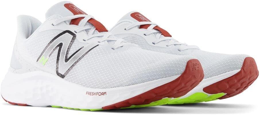 imageNew Balance Mens Fresh Foam Arishi V4Running ShoeQuartz GreyBrick Red