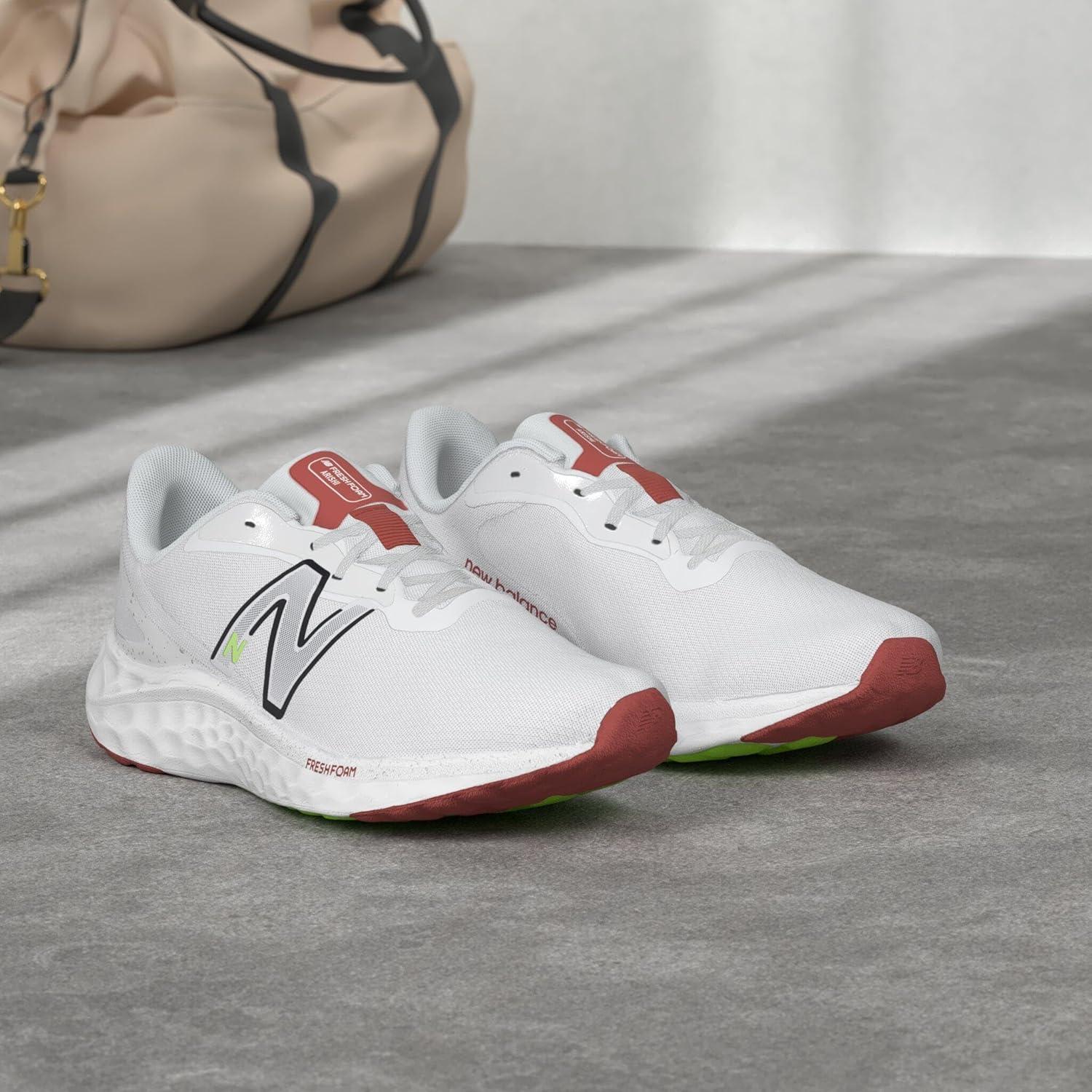 imageNew Balance Mens Fresh Foam Arishi V4Running ShoeQuartz GreyBrick Red