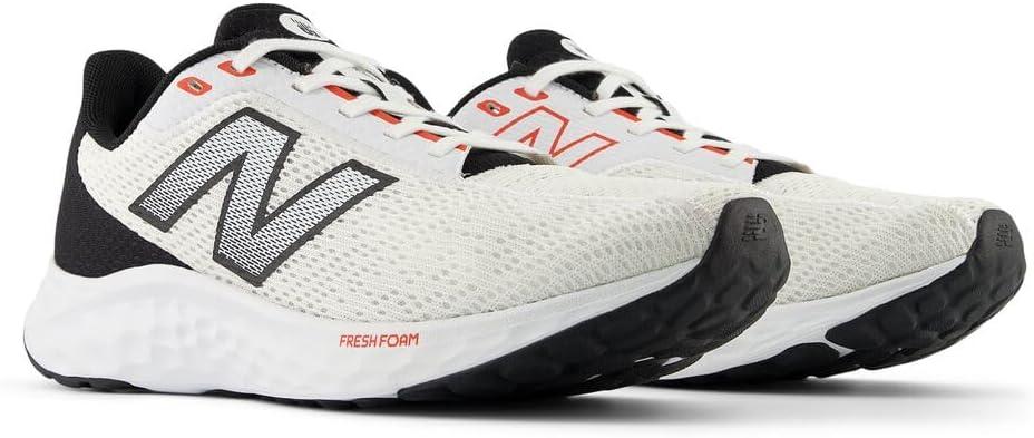 imageNew Balance Mens Fresh Foam Arishi V4Running ShoeWhiteBlackNeo Flame