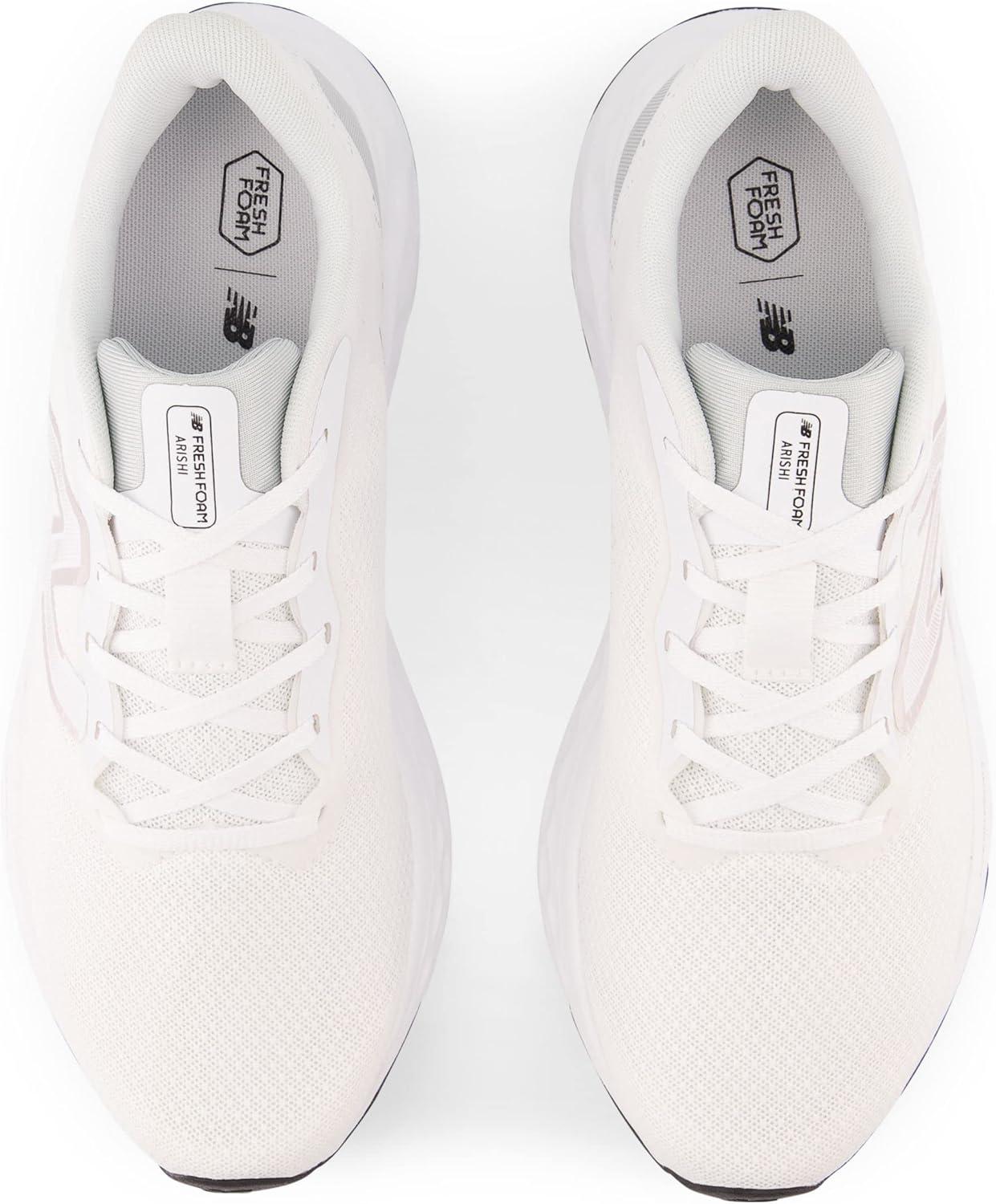 imageNew Balance Mens Fresh Foam Arishi V4Running ShoeWhiteLight AluminumSilver Metallic