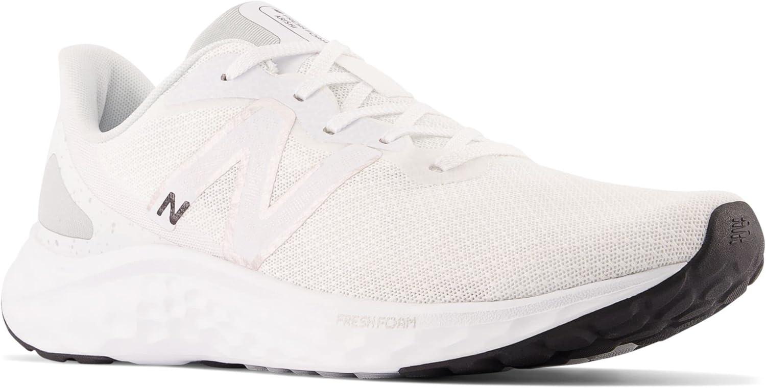 imageNew Balance Mens Fresh Foam Arishi V4Running ShoeWhiteLight AluminumSilver Metallic