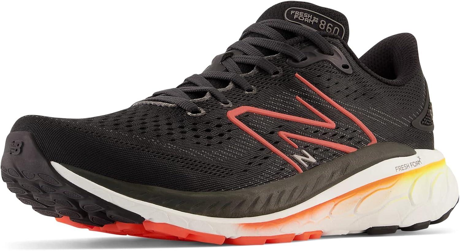 imageNew Balance Mens Fresh Foam X 860 V13BlackNeon DragonflyHot Marigold