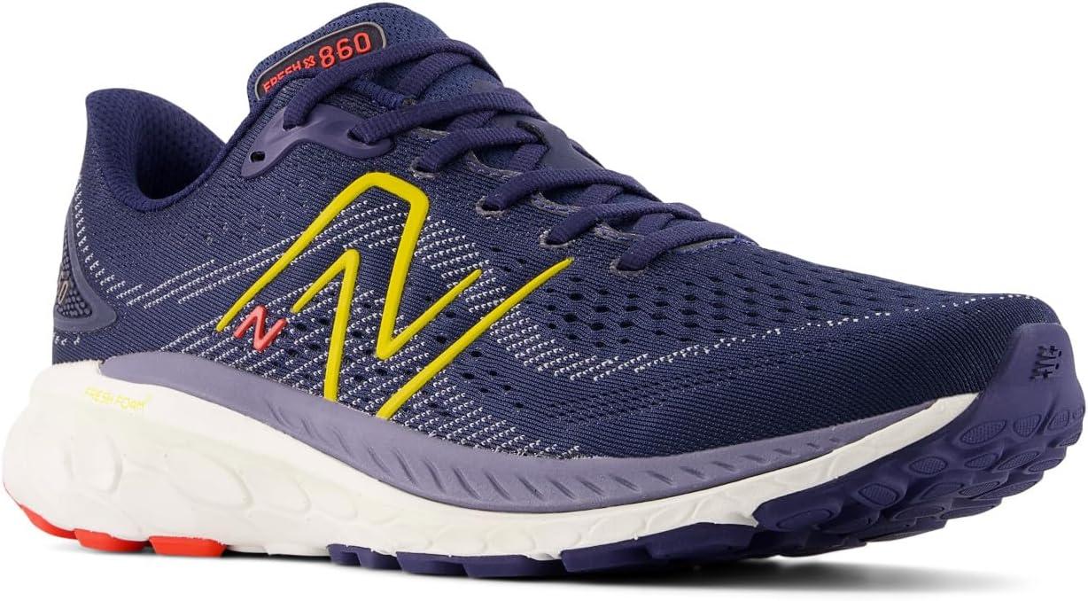 imageNew Balance Mens Fresh Foam X 860 V13Nb NavyGinger LemonNeo Flame
