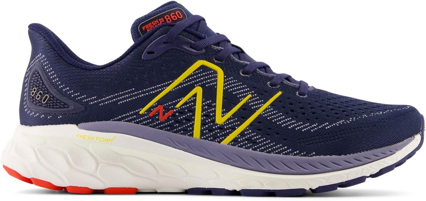 imageNew Balance Mens Fresh Foam X 860 V13Nb NavyGinger LemonNeo Flame