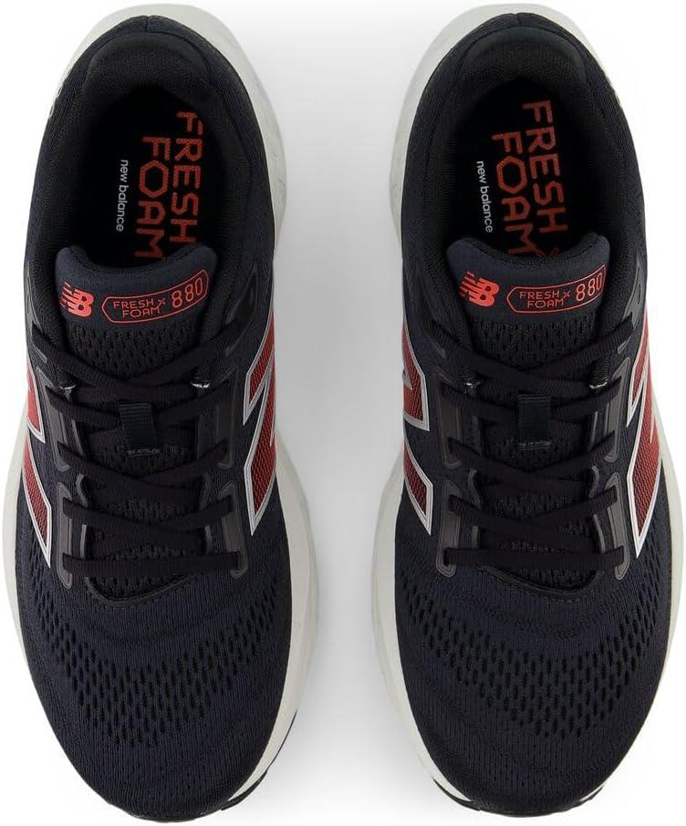 imageNew Balance Mens Fresh Foam X 880 V14 Running ShoeBlackSilver MetallicNeo Flame