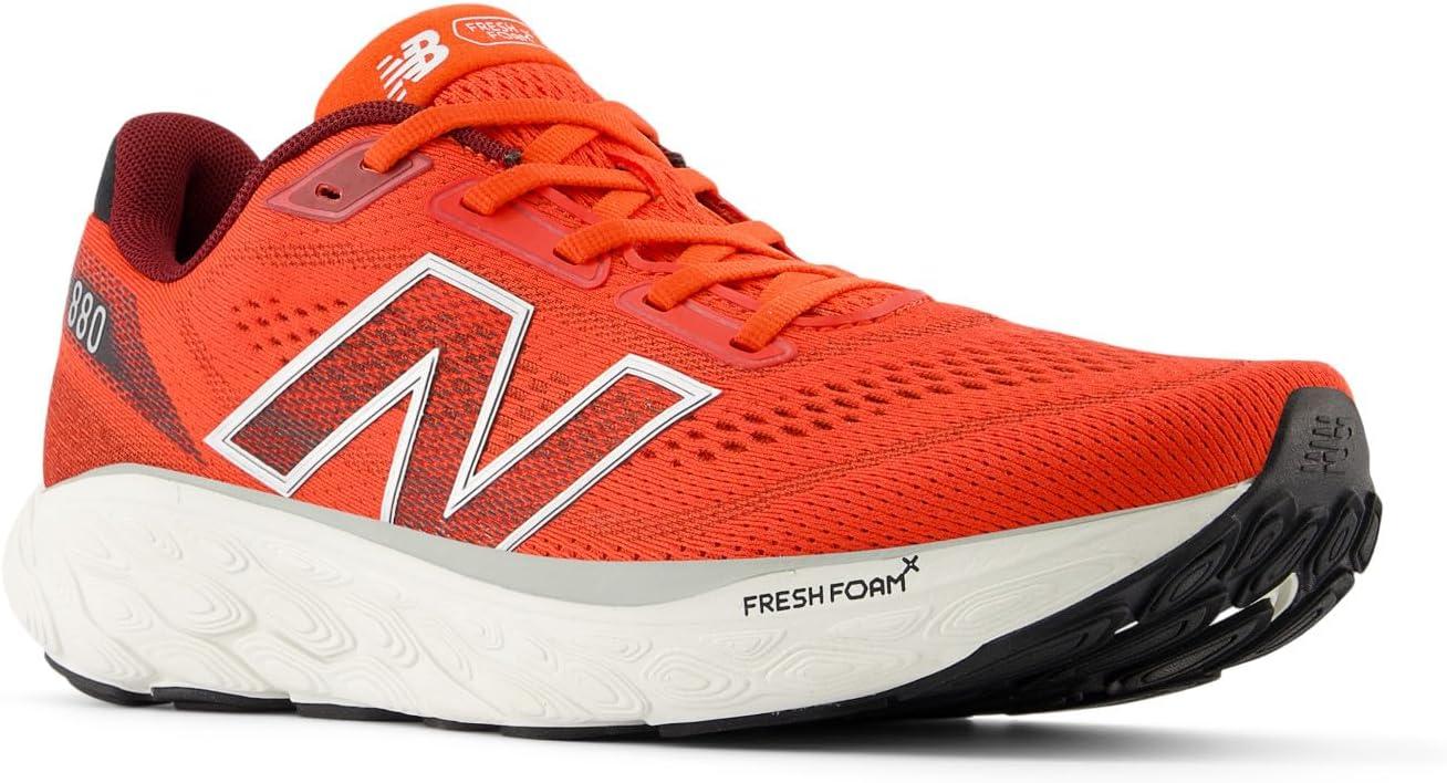 imageNew Balance Mens Fresh Foam X 880 V14 Running ShoeNeo FlameMercury RedSea Salt
