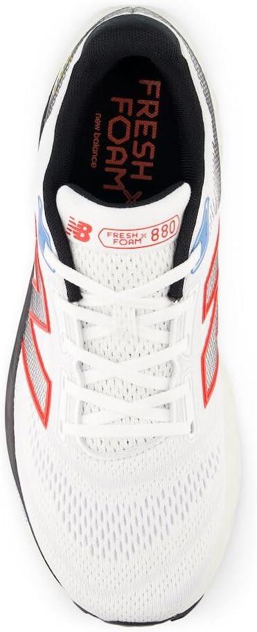 imageNew Balance Mens Fresh Foam X 880 V14 Running ShoeWhiteNeo FlameBlack