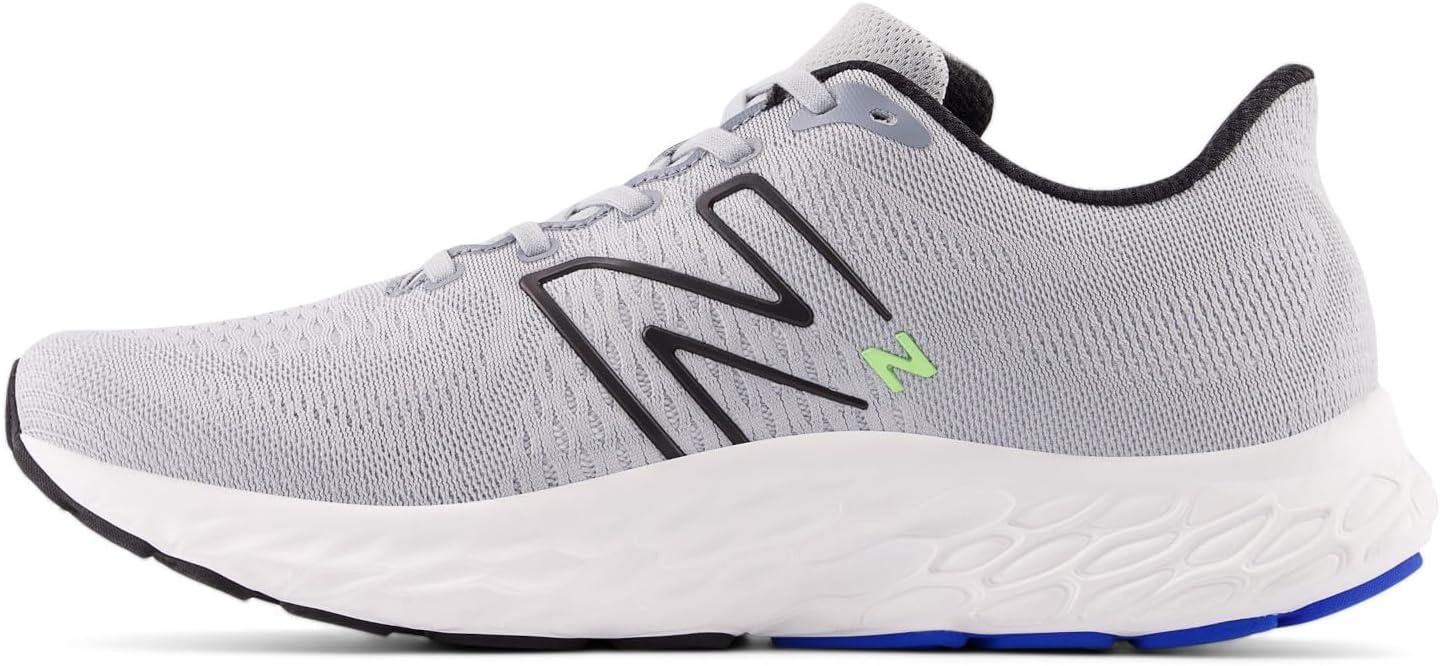 imageNew Balance Mens Fresh Foam X Evoz V3 Running ShoesAluminum GreyBlackBleached Lime Glo