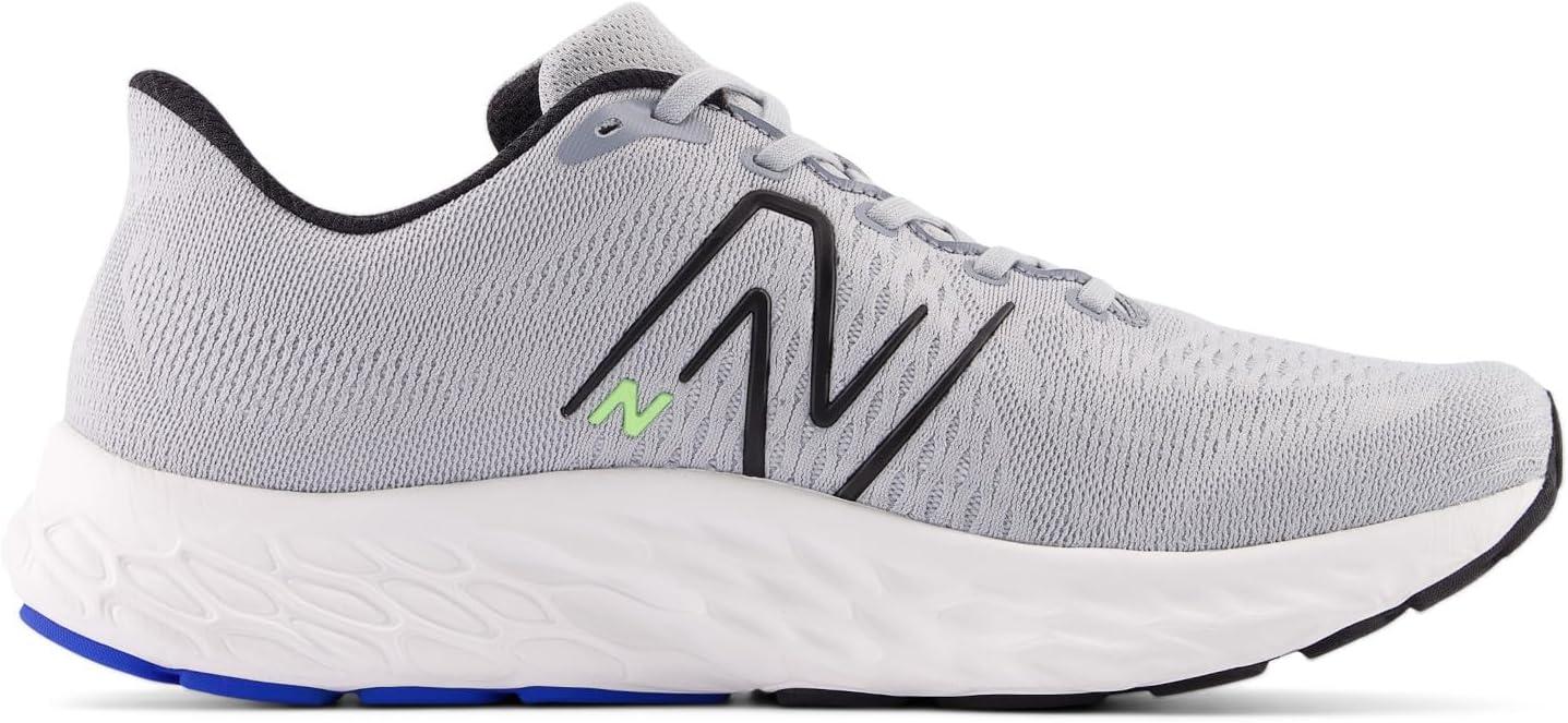 imageNew Balance Mens Fresh Foam X Evoz V3 Running ShoesAluminum GreyBlackBleached Lime Glo