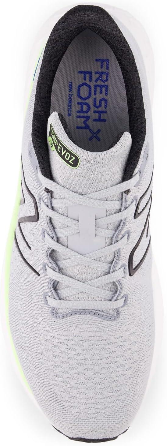 imageNew Balance Mens Fresh Foam X Evoz V3 Running ShoesAluminum GreyBlackBleached Lime Glo