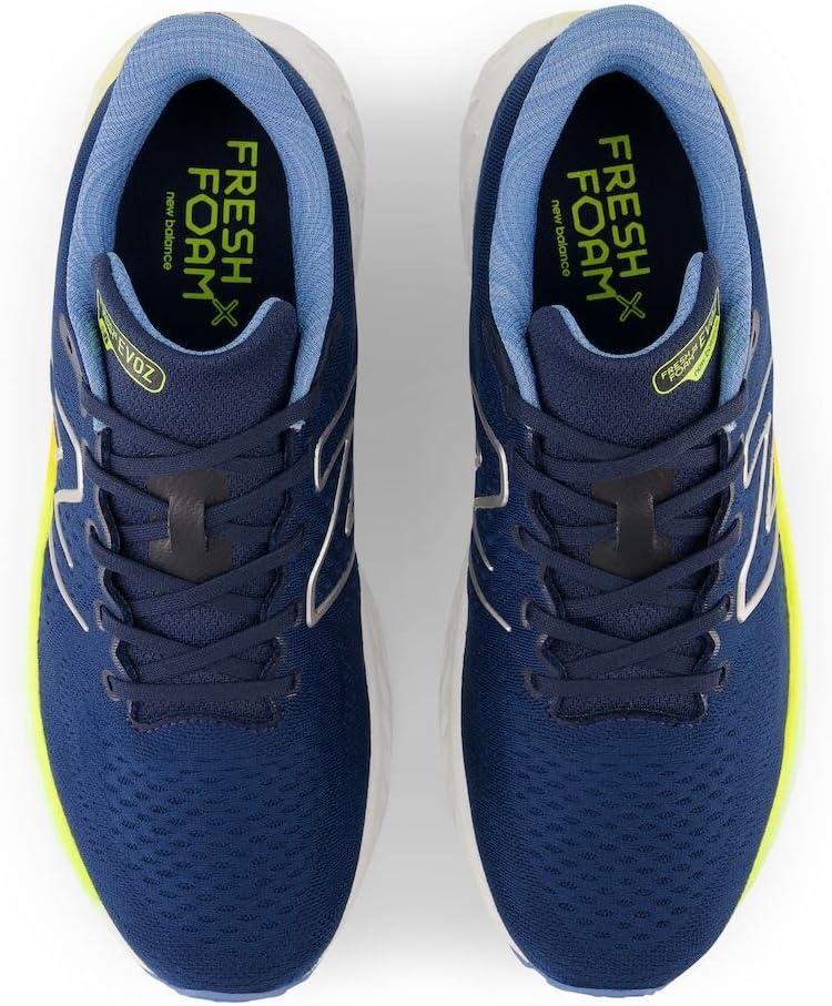imageNew Balance Mens Fresh Foam X Evoz V3 Running ShoesNb NavyHeritage BlueCosmic Pineapple