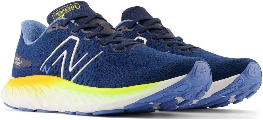 imageNew Balance Mens Fresh Foam X Evoz V3 Running ShoesNb NavyHeritage BlueCosmic Pineapple