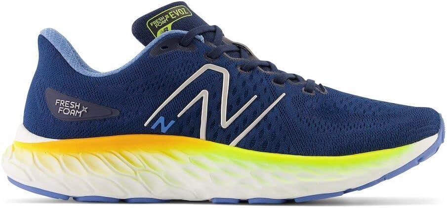 imageNew Balance Mens Fresh Foam X Evoz V3 Running ShoesNb NavyHeritage BlueCosmic Pineapple