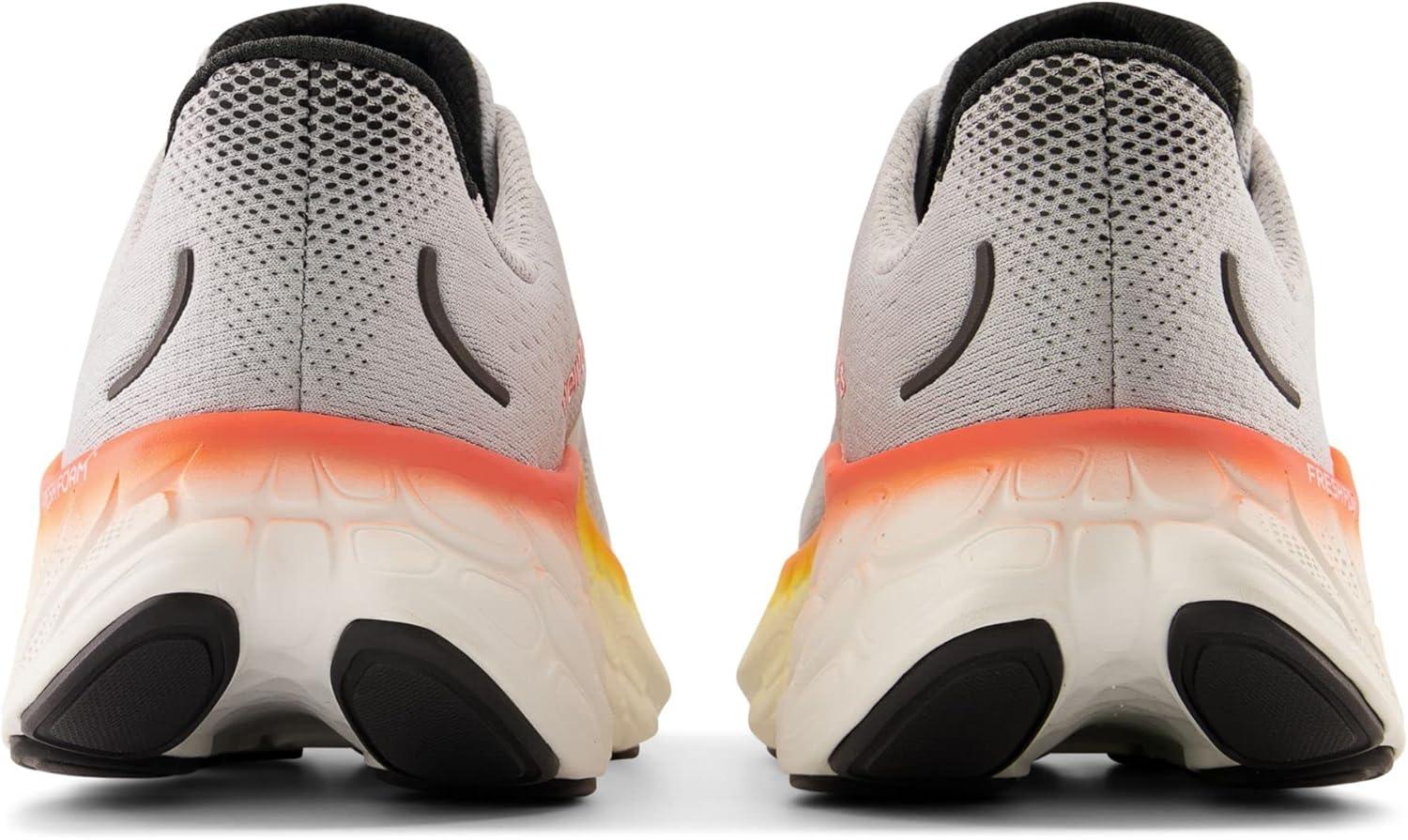 imageNew Balance Mens Fresh Foam X More V4Aluminum GreyNeon DragonflyHot Marigold