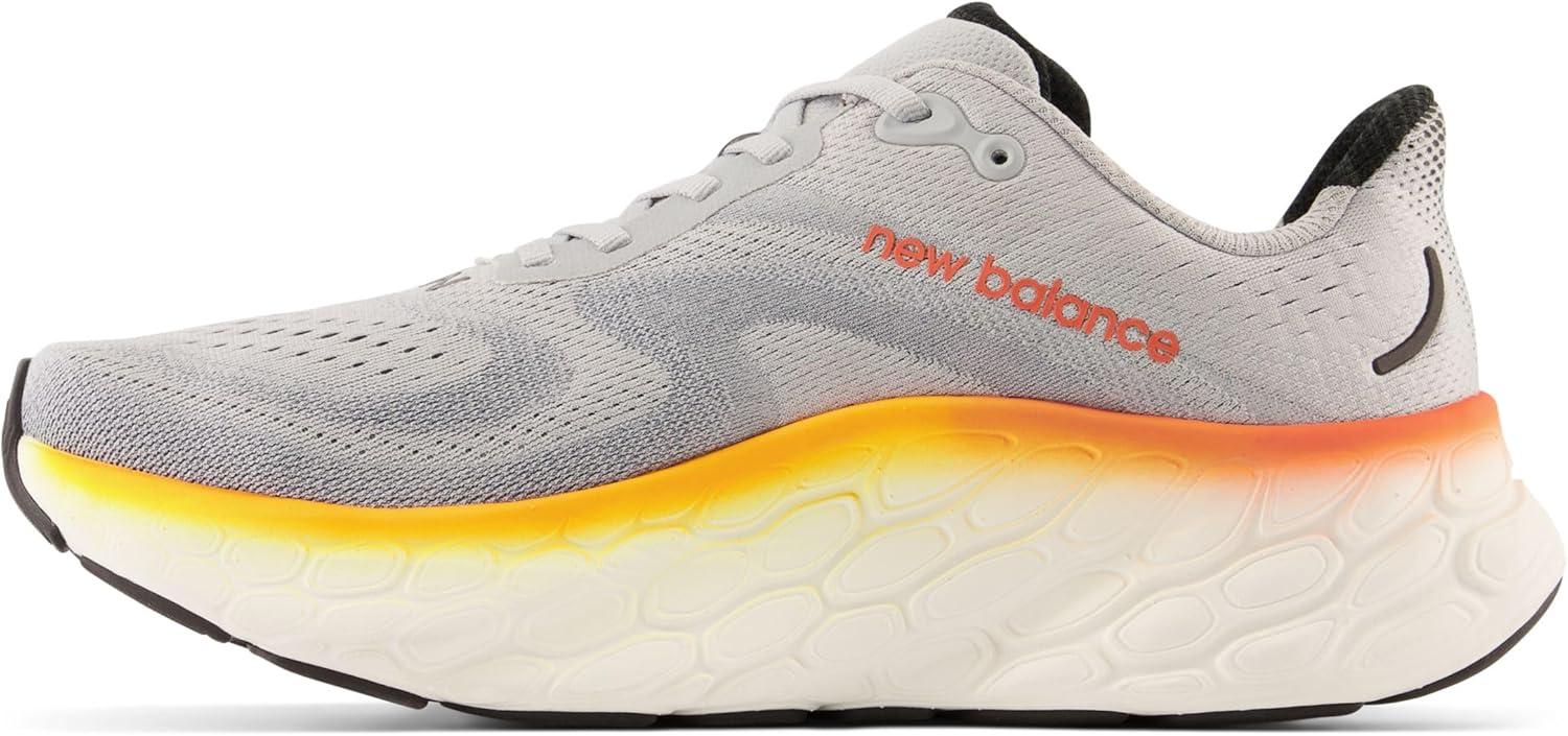 imageNew Balance Mens Fresh Foam X More V4Aluminum GreyNeon DragonflyHot Marigold