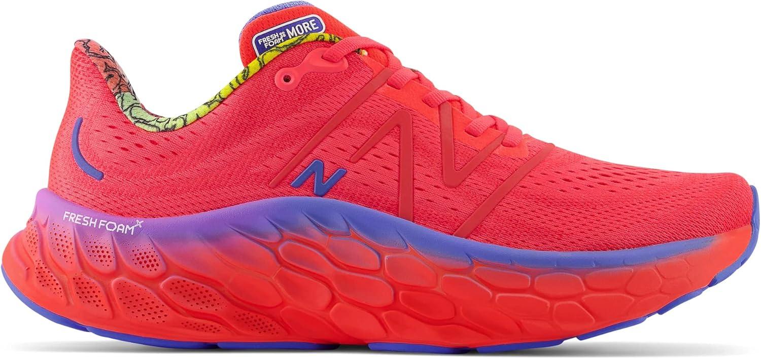 imageNew Balance Mens Fresh Foam X More V4Electric RedBright Lapis