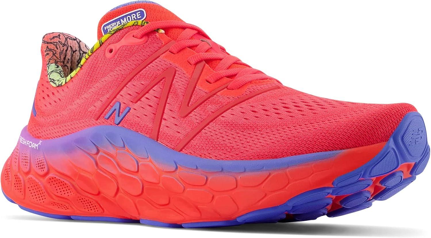 imageNew Balance Mens Fresh Foam X More V4Electric RedBright Lapis
