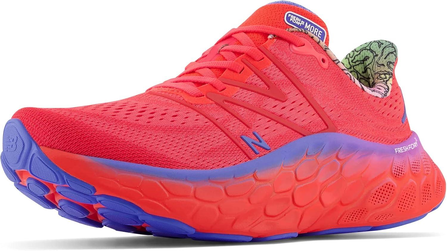 imageNew Balance Mens Fresh Foam X More V4Electric RedBright Lapis
