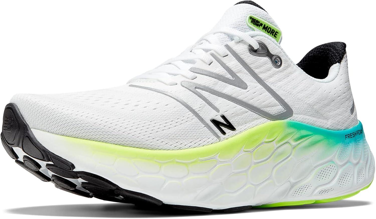 imageNew Balance Mens Fresh Foam X More V4WhiteElectric Teal
