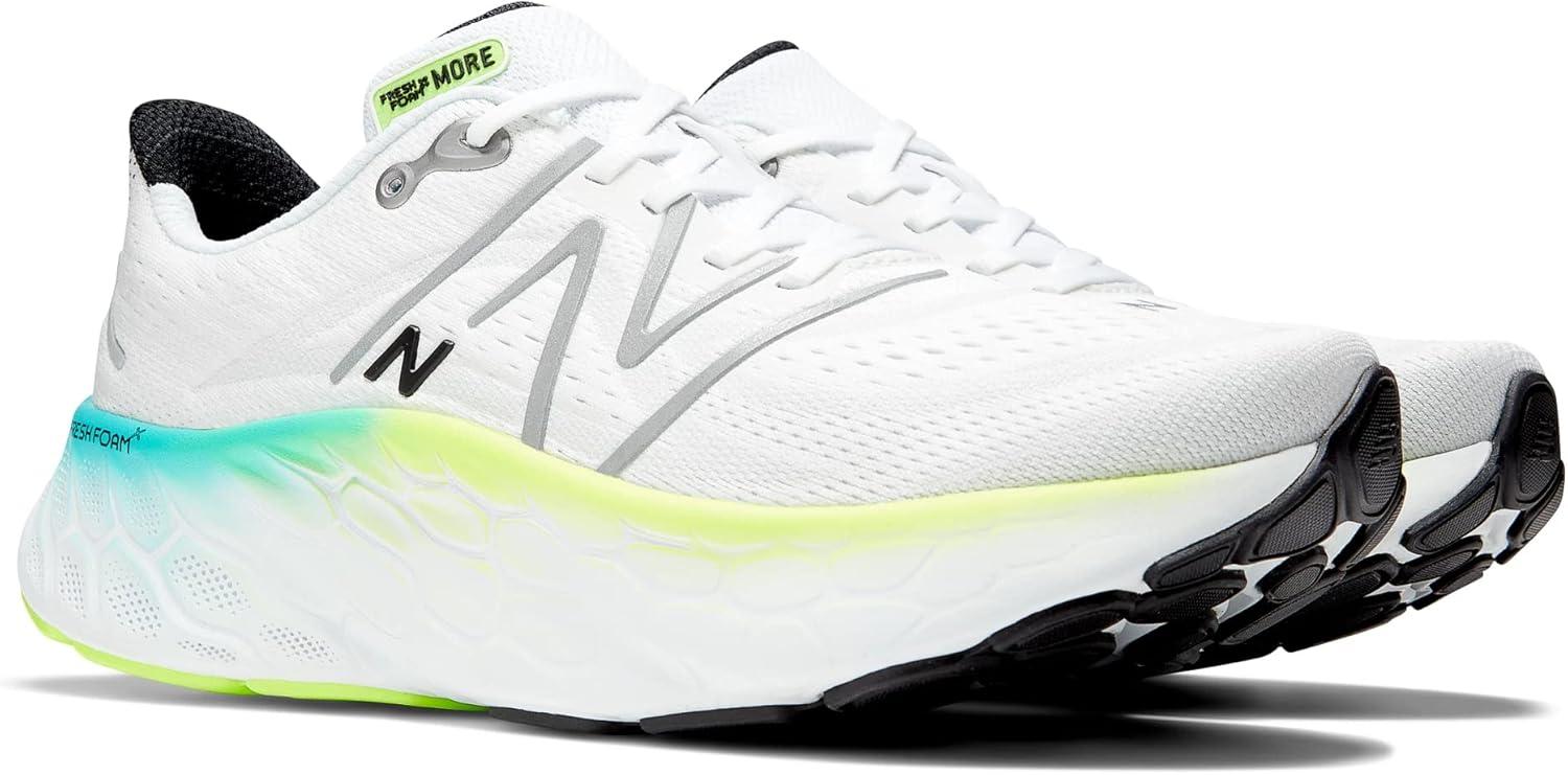 imageNew Balance Mens Fresh Foam X More V4WhiteElectric Teal