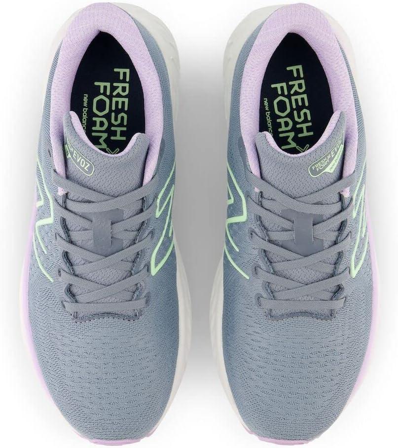 imageNew Balance Womens Fresh Foam X Evoz V3 Running ShoeArctic GreyGreen AuraCyber Lilac