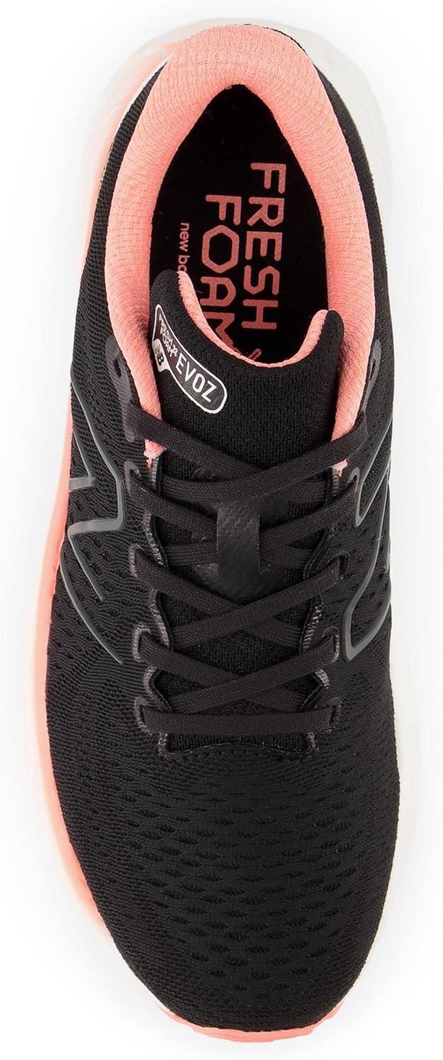 imageNew Balance Womens Fresh Foam X Evoz V3 Running ShoeBlackBlacktopGrapefruit