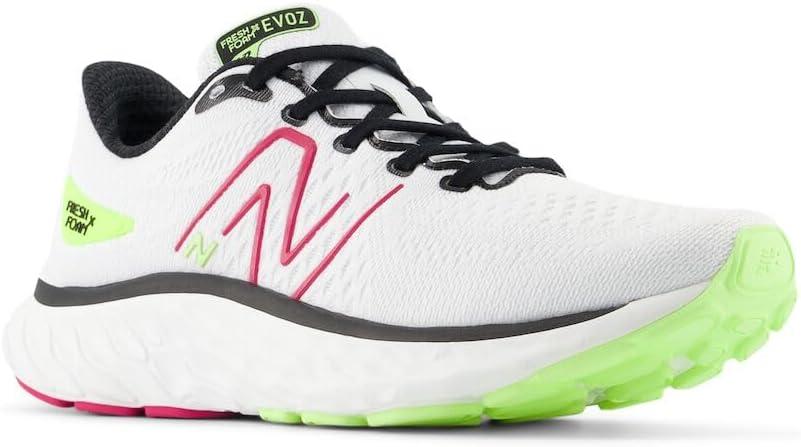 imageNew Balance Womens Fresh Foam X Evoz V3 Running ShoeWhiteCarnival PinkBleached Lime Glo