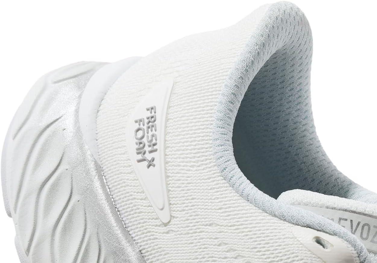 imageNew Balance Womens Fresh Foam X Evoz V3 Running ShoeWhiteQuartz GreySilver Metallic