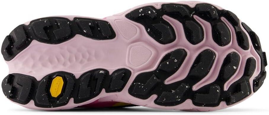 imageNew Balance Womens Fresh Foam X More Trail V3trail Running ShoeBlackGinger LemonReal Pink