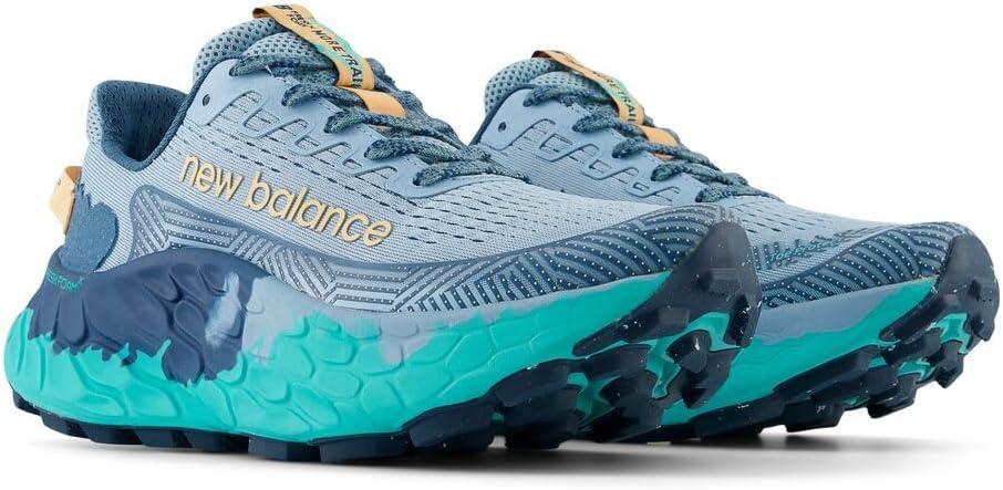 imageNew Balance Womens Fresh Foam X More Trail V3trail Running ShoeChrome BlueTerrariumPeach Blossom