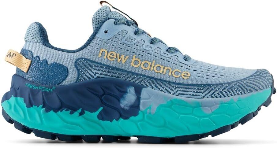 imageNew Balance Womens Fresh Foam X More Trail V3trail Running ShoeChrome BlueTerrariumPeach Blossom