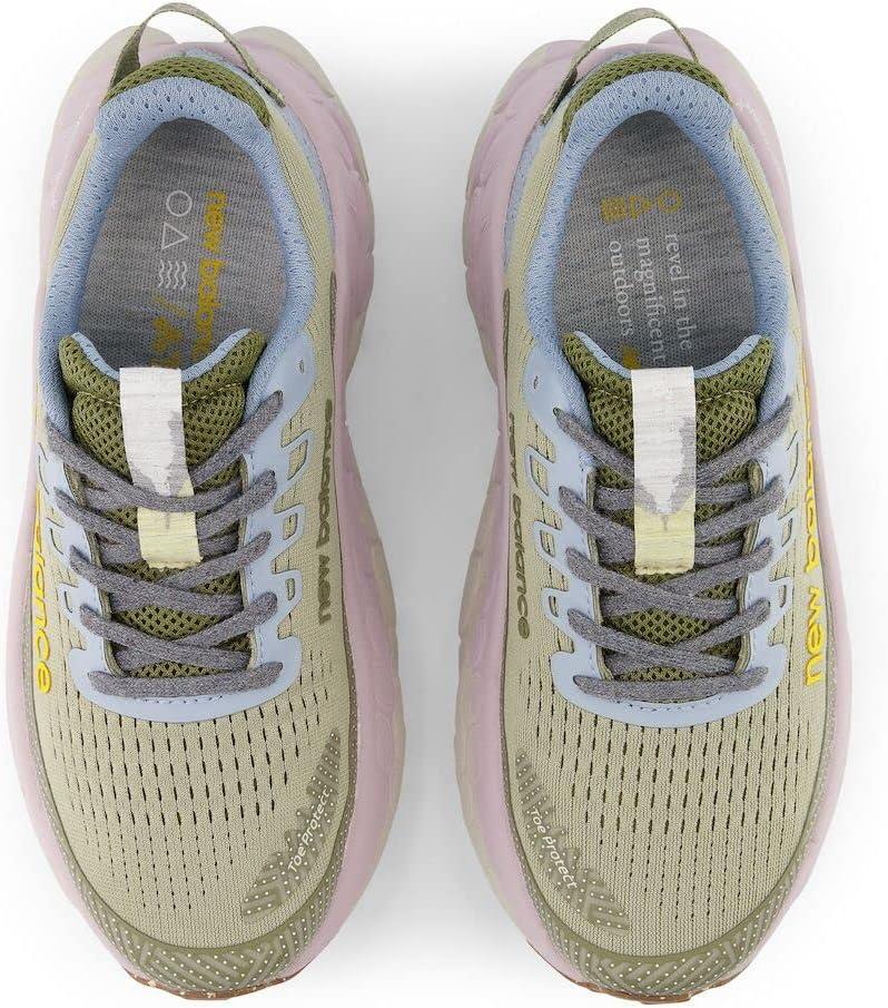 imageNew Balance Womens Fresh Foam X More Trail V3trail Running ShoeFatigue GreenSunflower