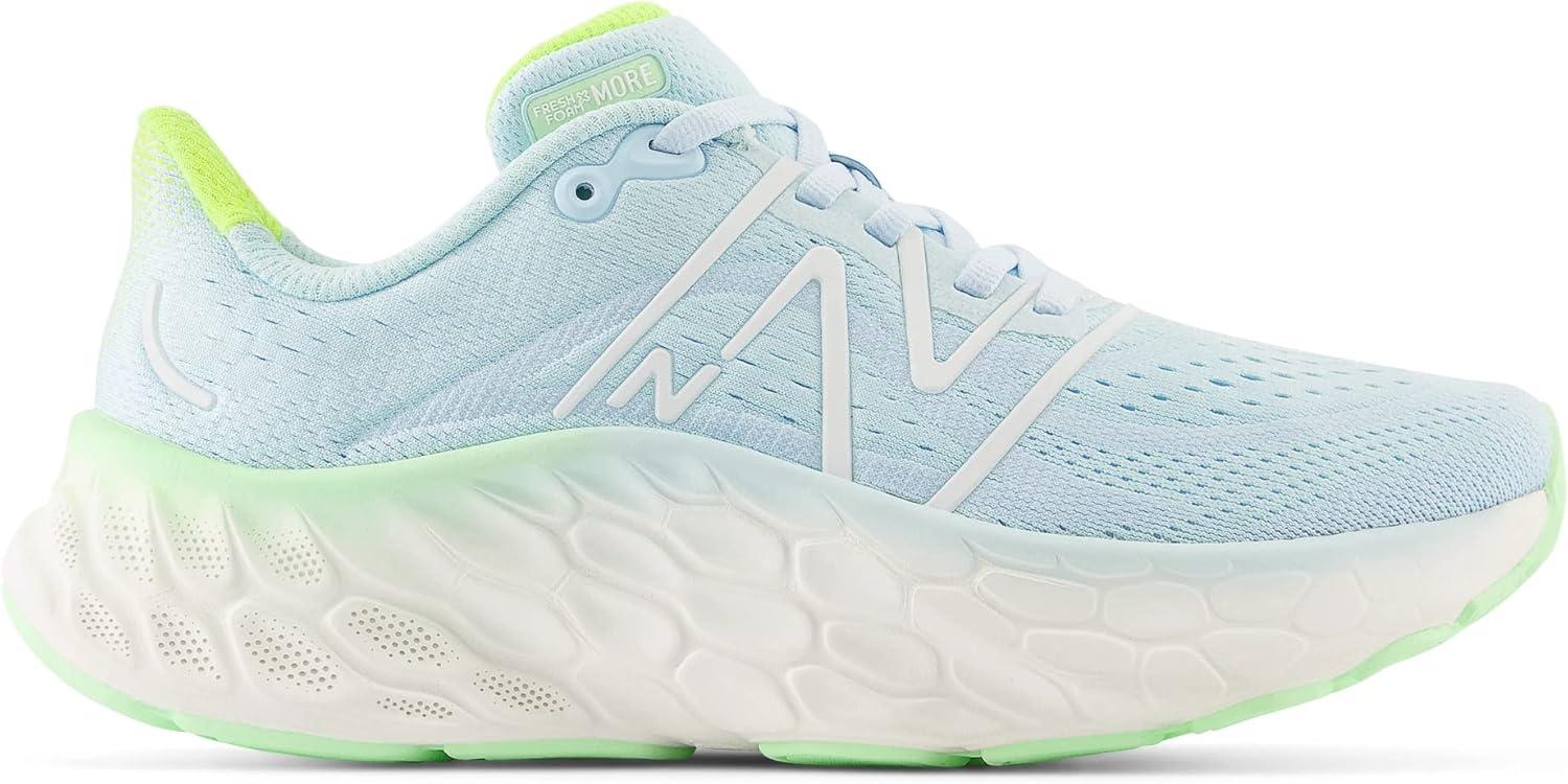 imageNew Balance Womens Fresh Foam X More V4 Running ShoeBlueGreen AuraWhite