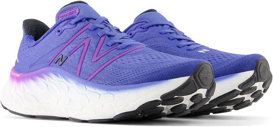 imageNew Balance Womens Fresh Foam X More V4 Running ShoeMarine BlueCosmic Rose