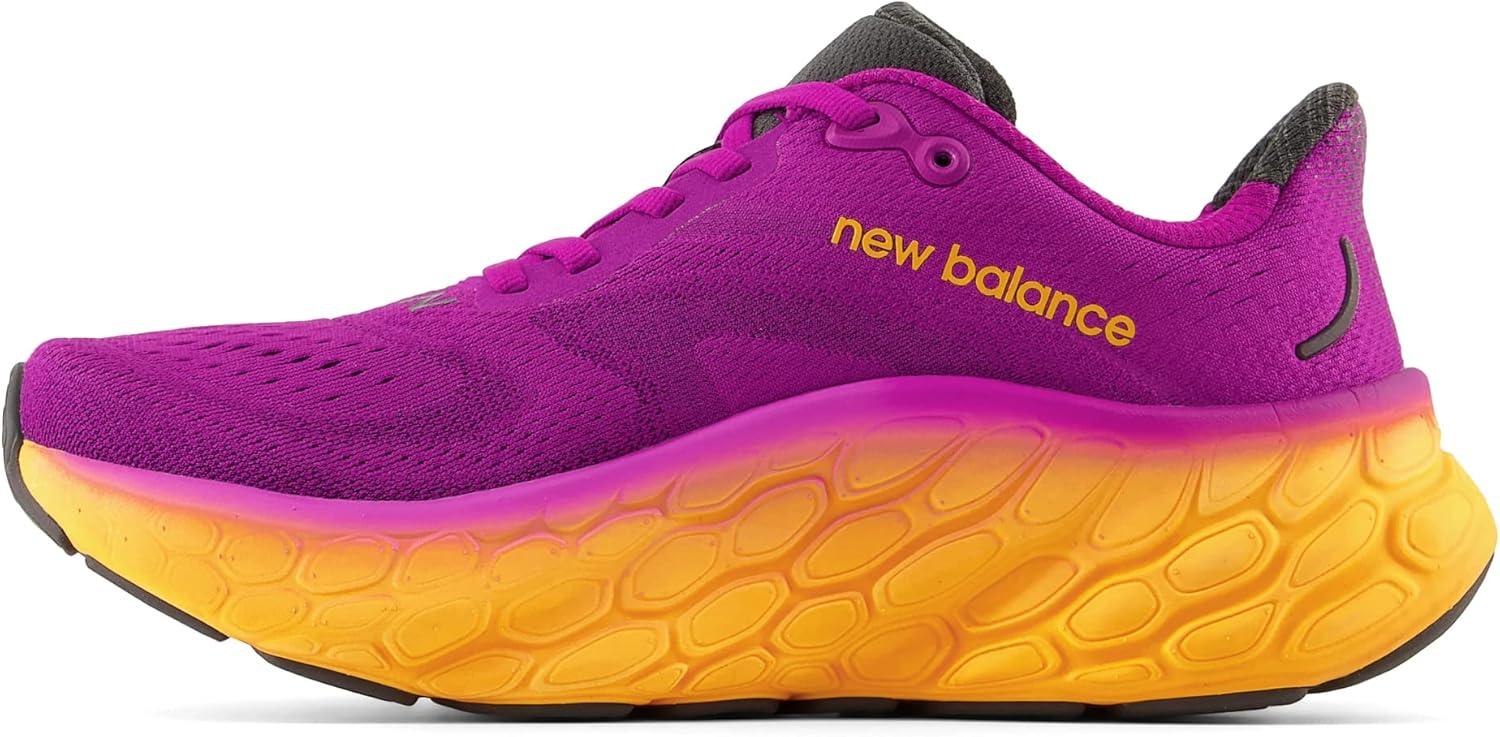 imageNew Balance Womens Fresh Foam X More V4 Running ShoePurple PunchHot Marigold