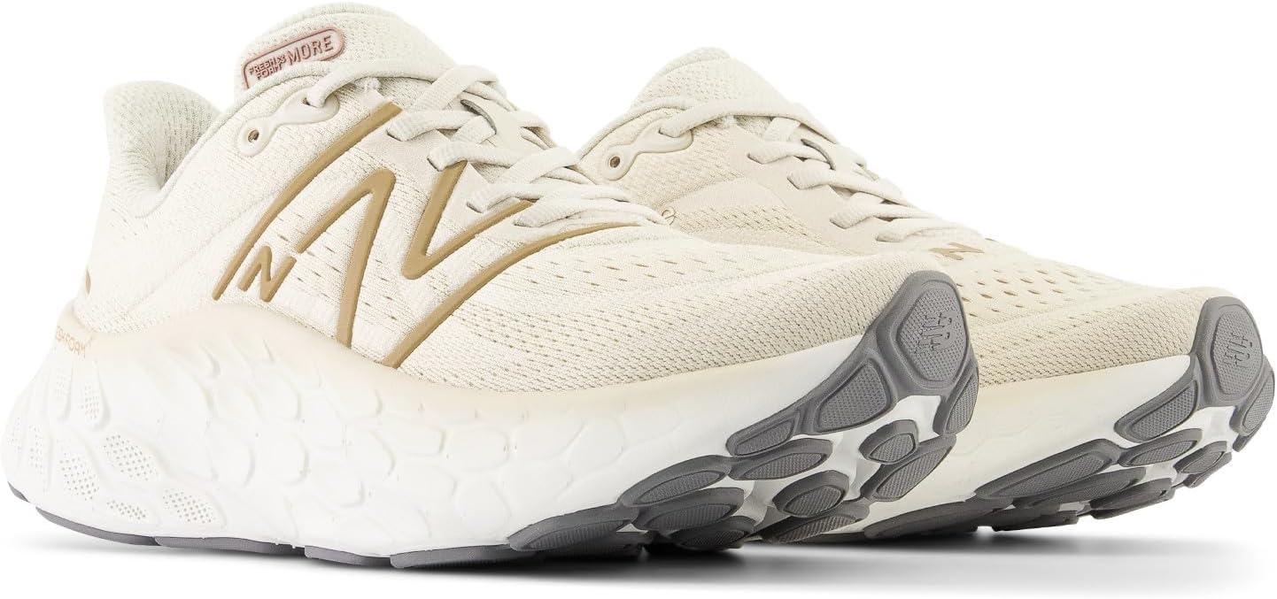 imageNew Balance Womens Fresh Foam X More V4 Running ShoeTimberwolfGold Metallic